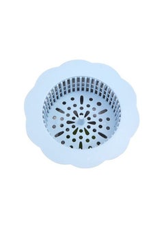 اشتري Sink Strainer Flower Shape Anti Clogging Filter Drainer Basket Cover Waste Hair Stopper for Kitchen Bathroom Blue في الامارات