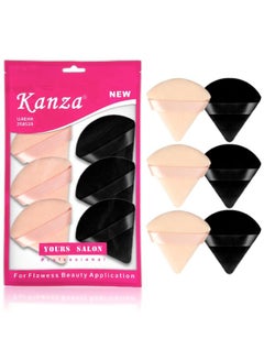Buy 6 Pcs Triangle Powder Puff Set Pure Cotton Makeup Sponge Set Velour Powder Puff Soft Powder Puff for Face and Body Powder Cosmetic Foundation Sponge for Undereye Setting Face Makeup Puff in UAE