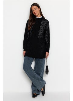 Buy Black Openwork Knitwear Sweater TCTAW22AK0089 in Egypt