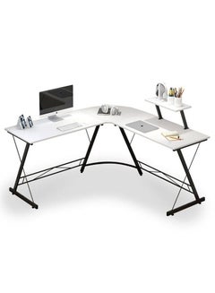 Buy L Shaped Desk Home Office Gaming Desk with Large Monitor Stand in UAE