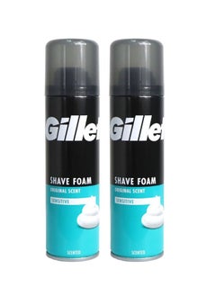 Buy Shaving Foam Original Scent Sensitive 200ml Pack of 2 in UAE