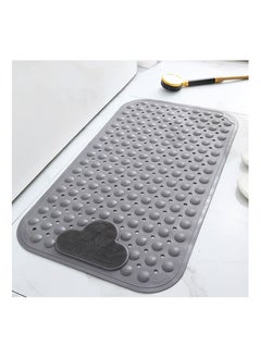 اشتري Non Slip Shower Bath Mats for Tub 31.4×19.6 Inch Safety shower mat Bath tub Mat Bathroom Mats for Tub with Suction Cups and Drain Holes Soft on Feet Massage Durable Easy Clean Grey في الامارات