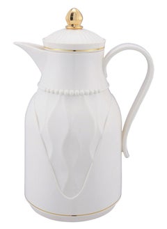 Buy Plastic Coffee/Tea Flask 1 Liter Ivory/Gold in Saudi Arabia