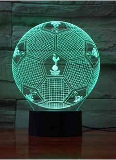 اشتري 3D Multicolor Night Light Tottenham Football Illusion Table Lamp LED 7/16 Color Touch Remote Control Color Mood Lamp USB Home Bedroom Bedside Lamp في الامارات