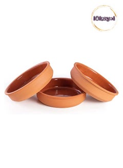 اشتري Luksyol Handmade Colored Clay Bowls Set of 3 - Authentic Mexican Pottery for Culinary Delights, Microwave & Oven Safe, Ideal for Tajine, Indian, Korean Cuisine (6.3 x 1.6 inches) في الامارات