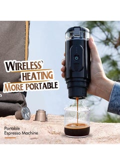 Buy Electric Mini Espresso Portable Coffee Maker Built-in Battery Mini Espresso machine CF-1801BGC in UAE