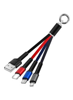 Buy Keychain 3 in 1 Fast Charging Cable For Micro + Lightning + Type-C in Egypt