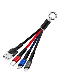 اشتري Keychain 3 in 1 Fast Charging Cable For Micro + Lightning + Type-C في مصر