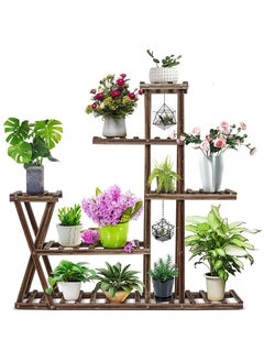 Buy Plant Flower Display Stand,Wooden Plant Shelf for Multiple Plants Holder Wood Flower Shelves,Garden Rack Shelving for Living Room Patio Balcony and Bedroom Window in Saudi Arabia