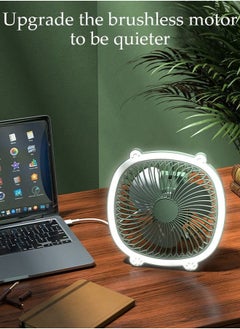 اشتري Air Circulator Fan with light Small Quiet Turbo Force Desk Fans with Base-Mounted Controls 3 Speed Cooling Fan Floor Fan Wall Mounted Fan for Whole Room Home Bedroom Office في السعودية