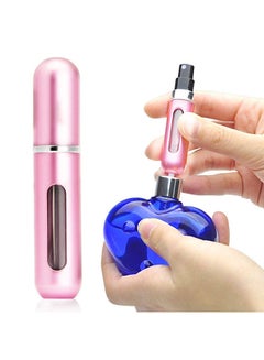 Buy 6ml Portable Mini Refillable Empty Perfume Spray Bottle Atomizer Pump Case for Travel and Outgoing (Pink) in Egypt