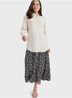 Buy Floral Printed Tiered Skirt in Saudi Arabia