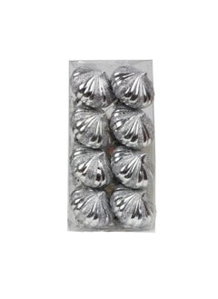 اشتري Christmas Ornaments Decoration Silver 8 Pc 4 Cm في الامارات