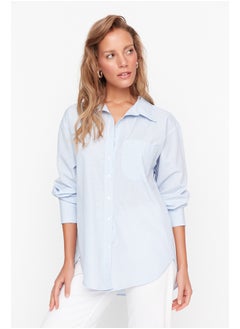 Buy Shirt - Blue - Oversize in Egypt