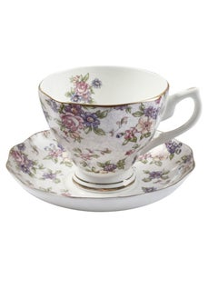 Buy Bone China Ceramic Coffee Cup And Saucer Set in Saudi Arabia