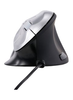 Buy Vertical Ergonomic Design Mouse Black and Silver in UAE