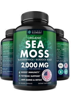 Buy Organic Sea Moss 2000mg 120 Capsules in UAE