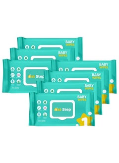 Buy Baby Wet Wipes With Lid Enriched And Aloevera And Jojoba Oil (72 Wipes Pack X 7Packs = 504 Wipes) in UAE