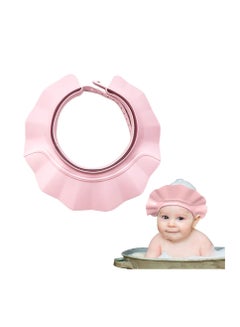 Buy Baby Shower Cap Bath Visor Protection Silicone Adjustable Safe Bathing Cap for Protector Eye Ear Shampoo Cap for Infants Toddler Kids Children Pink in UAE