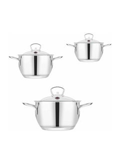 Buy Younesteel 6 Pieces Stainless Steel Cooking Pot Set in Egypt