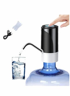 اشتري Water Bottle Pump, Electric 5 Gallon Water Bottle Dispenser, Automatic Portable Water Dispenser Pump Fit 2-5 Gallon Universal Bottle, USB Charging Drinking Water Pump for Home Office Travel (Black) في الامارات