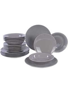 Buy Kutahya Dinner Set 30 Pcs Gray 6 Dessert Plate,6 Deep Plate,6 Flat Plate ,6 Bowls ,6 Mugs in Egypt