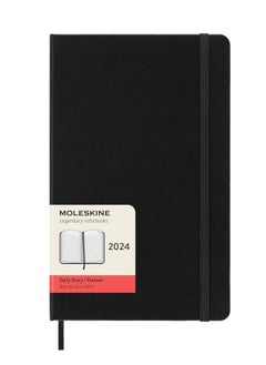 اشتري Moleskine 2024 Daily Planner, 12M, Soft Cover,13x21cm Large Black in colour في الامارات