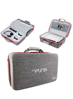 Buy Case Bag for  PS5 Travel Storage Bag For PS5 Shockproof Hard Shell Bag  Luxury Waterproof Shoulder Bag For PlayStation 5,Console & Accessories Storage Organizer Storage(Grey) in UAE
