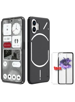 Buy For Nothing Phone 1 Case with Tempered Glass Screen Protector,  PC Material Full Body Protective Hard Shell,  Anti-Fingerprint Mobile Case, 6.55 inch 5G Slim Fit Phone Back Cover Accessories in Saudi Arabia