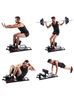 Buy Deluxe Multi-Function Deep Sissy Squat Bench Home Gym Workout Station Leg Exercise Machine in Saudi Arabia
