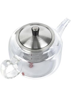 Buy Glass Teakettle - 723Ml Capacity, Glass Tea Pot With Infuser, Microwavable, Tea Strainer For Loose Leaf Tea And Blooming Tea in UAE