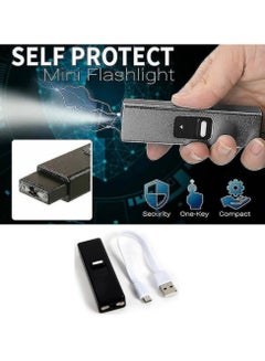 اشتري متعددة الوظائف USB قابلة للشحن مصباح ليد جيب سلامة الدفاع عن النفس في السعودية