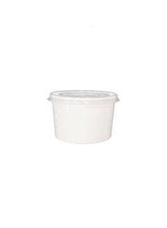 Buy 12-Piece round Disposable Food Container With Lid Black 11x7cm in Saudi Arabia