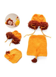 Buy Newborn Baby Photography Outfits Props Clothes Hand made Photoshoot Cute Lion Crochet Costume Set for Boys Girls Toddler Infant in Saudi Arabia