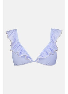 اشتري Women Textured Lightly Padded Bikini Top, Dusty Blue في الامارات