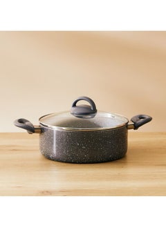 Buy Non Stick Casserole With Lid And Induction Base 24 Cm in Saudi Arabia