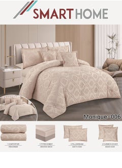 Buy Double-sided comforter set, 6-piece bedspread, 6-piece comforter, 100% microfiber, comforter size 230x250 cm in Saudi Arabia