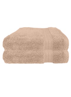 Buy 2 Piece Body Towels Beige in Saudi Arabia