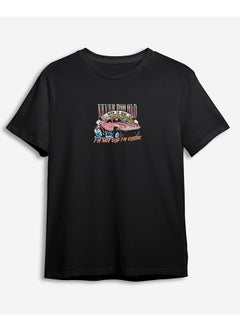 Buy Black Car Printed Regular Cut T-shirt TMNSS24TS00249 in Egypt