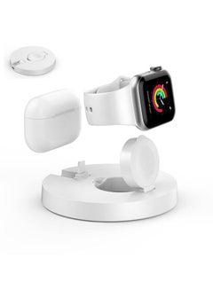 Buy Wireless Charger, 2023 New for Apple Watch Charger 2 in 1 Wireless Charging Station Magntic Charging Stand  Durable TPU Design Compatible for iWatch Series in UAE