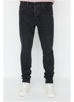 اشتري Men's Anthracite Flexible Fabric Skinny Fit Jeans Denim Trousers في مصر