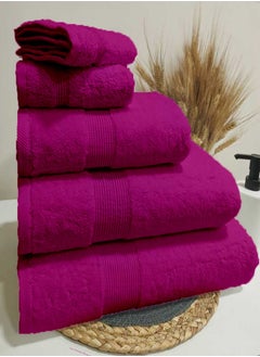 Buy Plain cotton towel - color: violet- model R12, 100% cotton. in Egypt