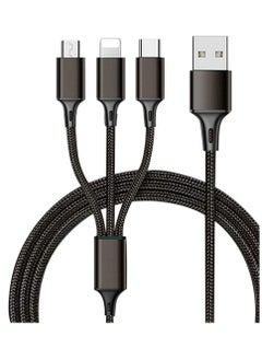 Buy Multi Charging Cable 4Ft 3 in 1 with USB Type C Cable Compatible with Galaxy S10 S9 Plus Note9 Z OnePlus 8T,Micro Cable for Galaxy S7 Edge S6,Nexus,Xbox,PS4 USB Chargers(BLACK) in UAE