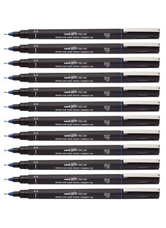 اشتري 12-Piece Fineline Pen 0.5mm Tip Blue Ink في الامارات