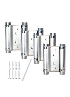 Buy Double Action Spring Hinges - Self-Closing Door Hinges for Swinging Doors ,201 Stainless Steel, Including Pins and Screws for Cafe, Saloon, and Pub Doors 4Pack (3inch) in Saudi Arabia