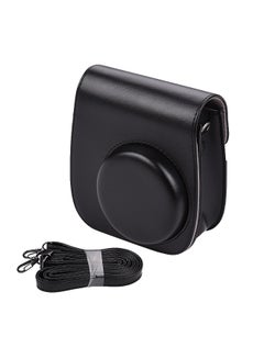 Buy Portable Instant Camera Case Bag Holder PU Leather with Shoulder Strap Compatible with Fujifilm Fuji Instax Mini 11 in UAE