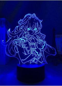 Buy Multicolour Genshin Impact Diluc Lamp Cool 3D Illusion Night Lamp Home Room Decor Acrylic LED Light Lamp Birthday Gift in UAE