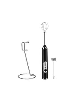 Buy One Land Stand with Milk Foam Set and Hand Type House Type Small Electric Whisking Wire Colour:Black in UAE