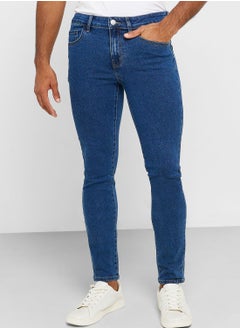 Buy Mid Wash Slim Fit Jeans in Saudi Arabia