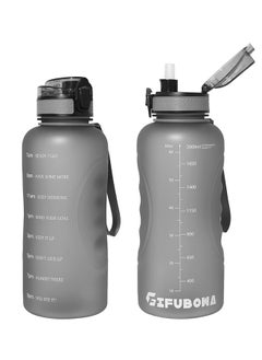 Buy Sports Water Bottle with Time Marker 2 Liter BPA-Free LeakProof Motivational Large Drink Jug for Fitness Gym Office and Outdoor in Saudi Arabia